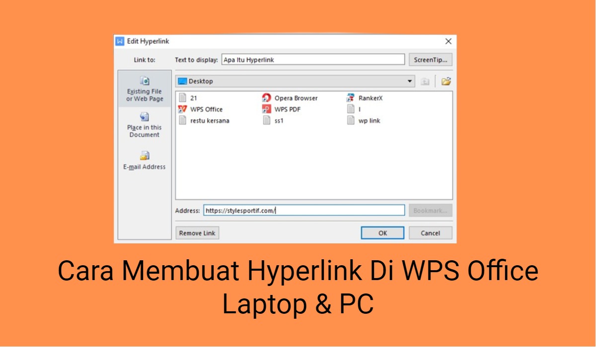 Cara Membuat Hyperlink Di WPS Office Laptop & PC