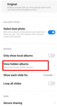 Cara Membuka Album Privasi di Xiaomi