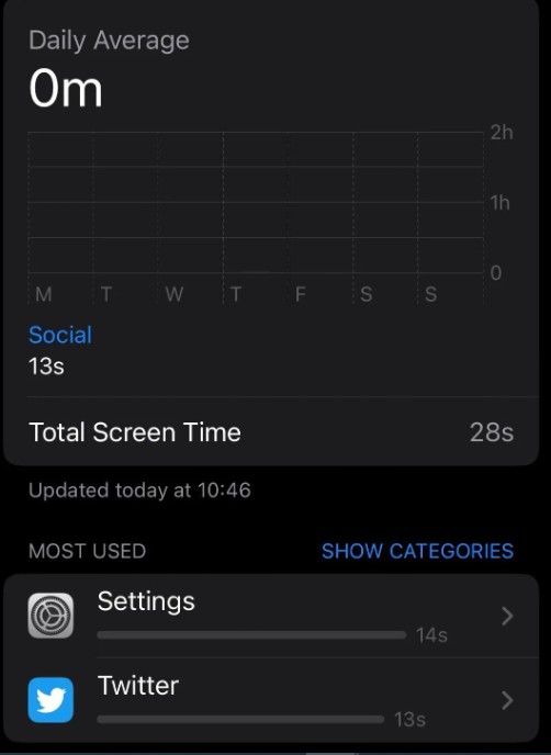 total screen time iphone