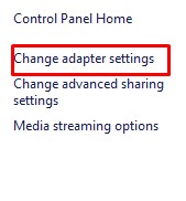 change adapter setting