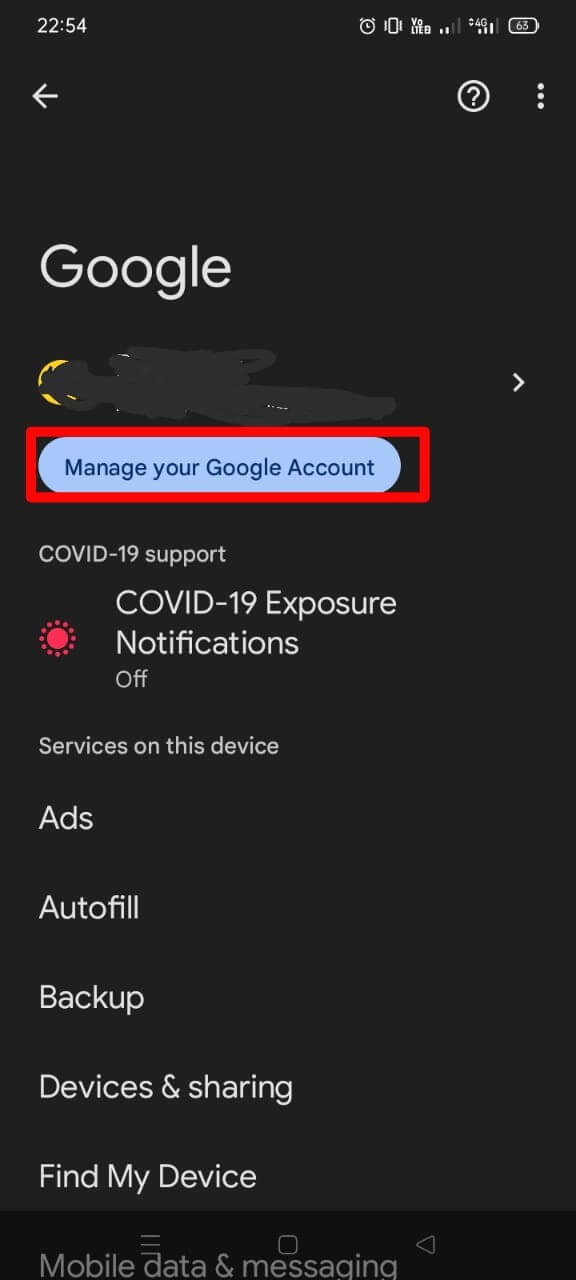manage akun google