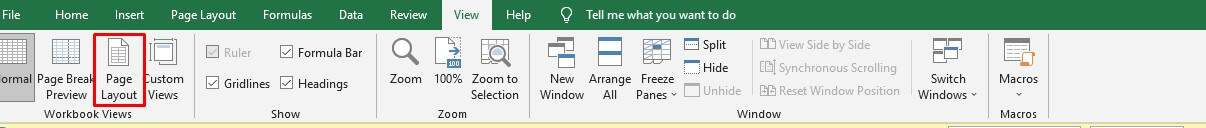 cara menampilkan ruler di excel 2016