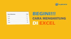Cara Menghitung di Excel Dengan Mudah