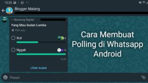 Cara membuat polling di whatsapp android