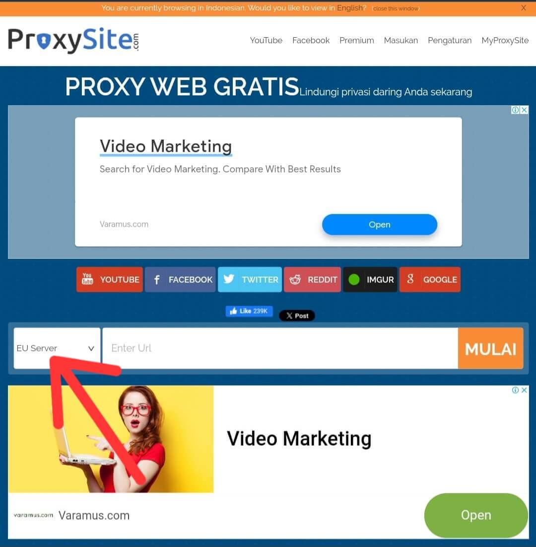 Proxysite com id 1